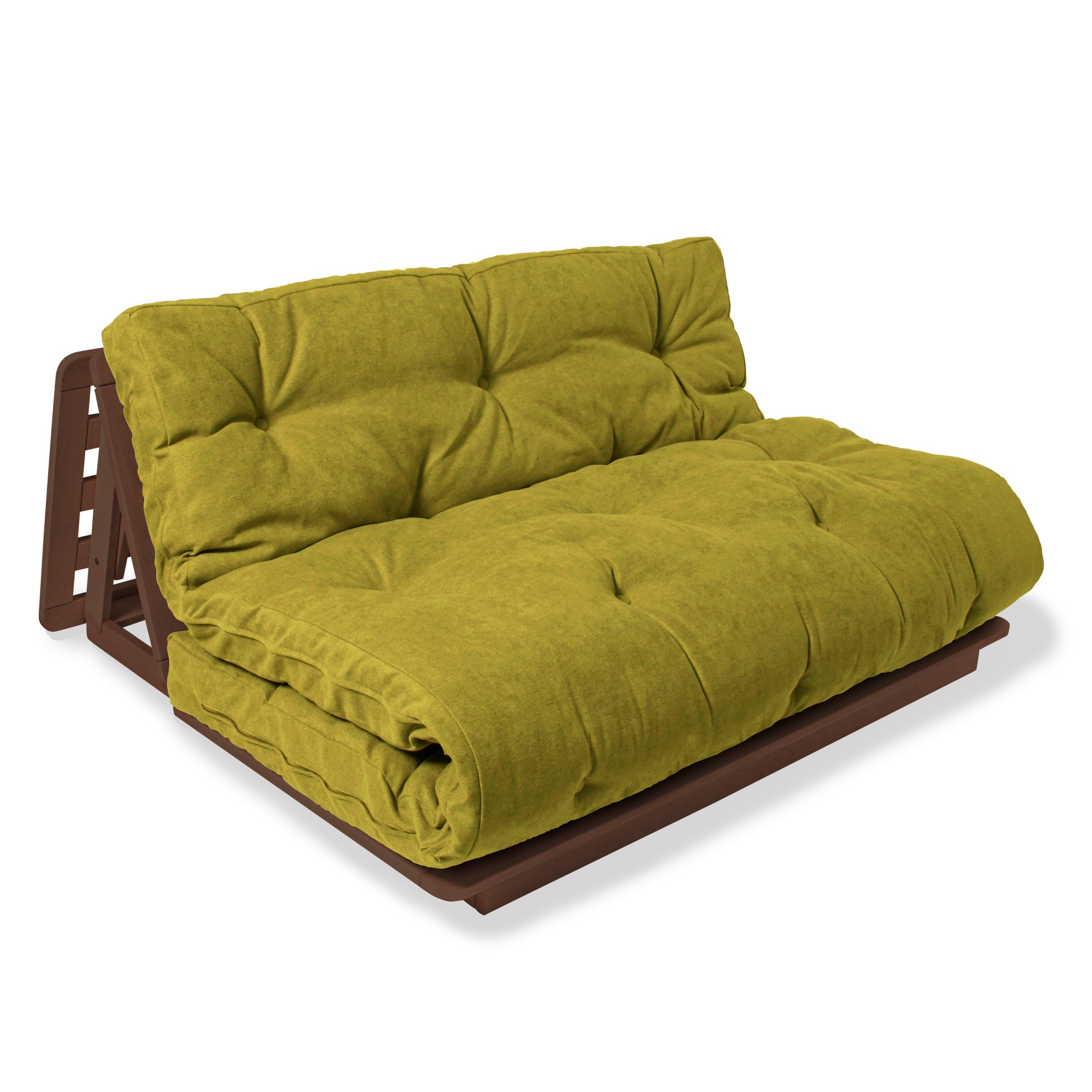LAYTI-140 Futon Chair-walnut frame-graphite fabric