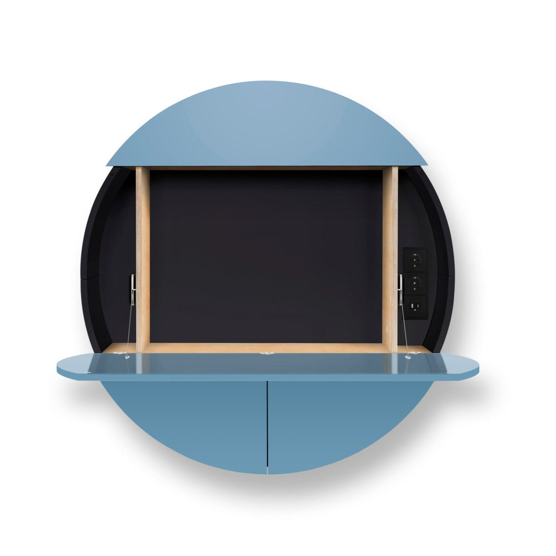 PILL Multifunctional Extra Cabinet-blue and black-partial opened view
