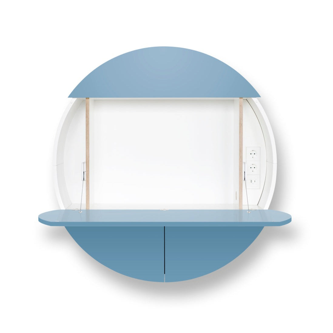 PILL Multifunctional Extra Cabinet-blue and white-partial opened view