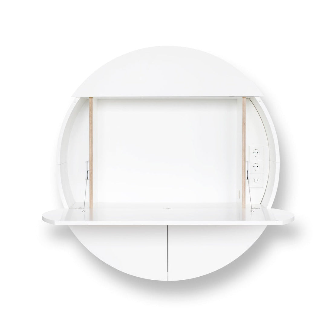 PILL Multifunctional Extra Cabinet-full opened view-white
