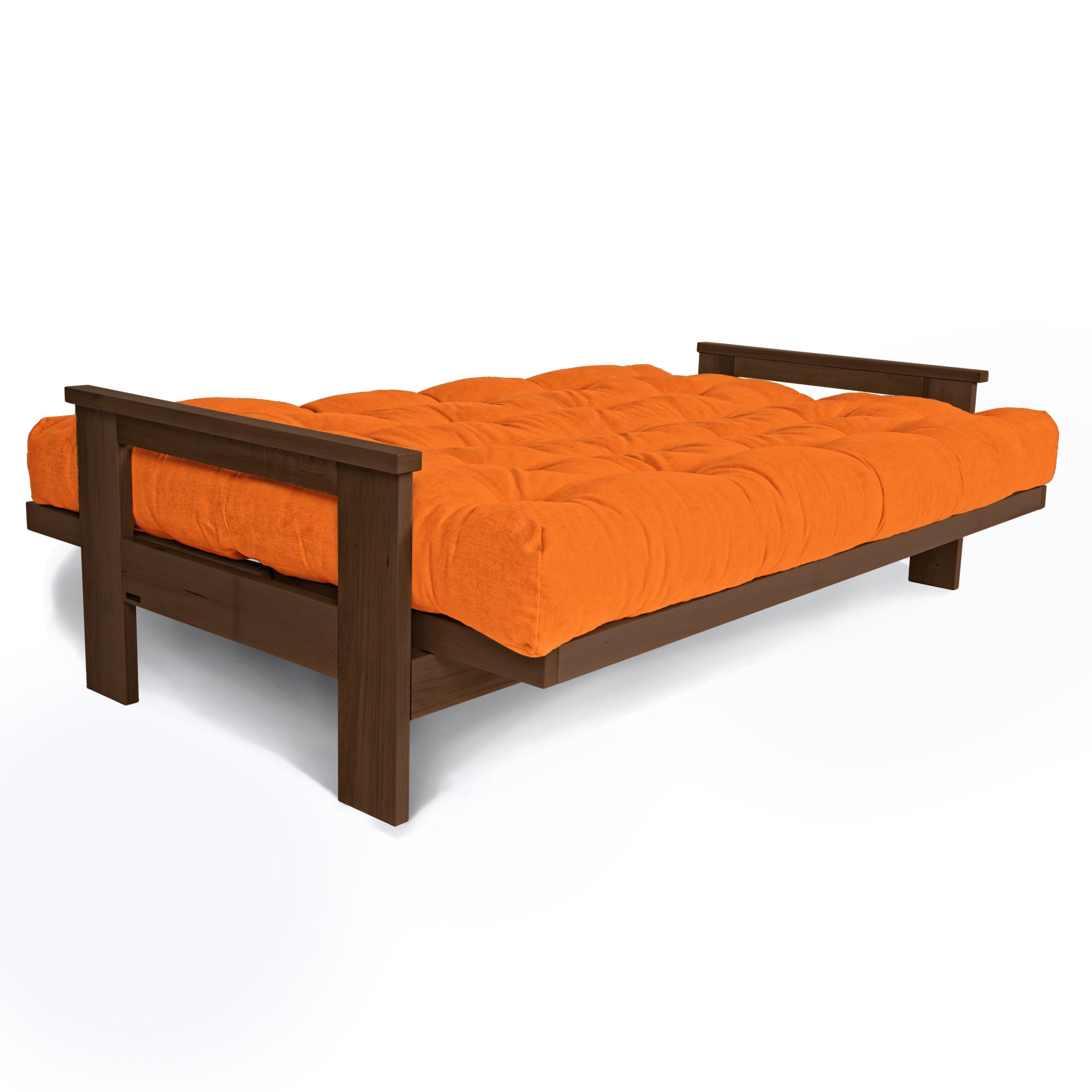MEXICO Divano letto pieghevole, struttura in legno di faggio, colore noce