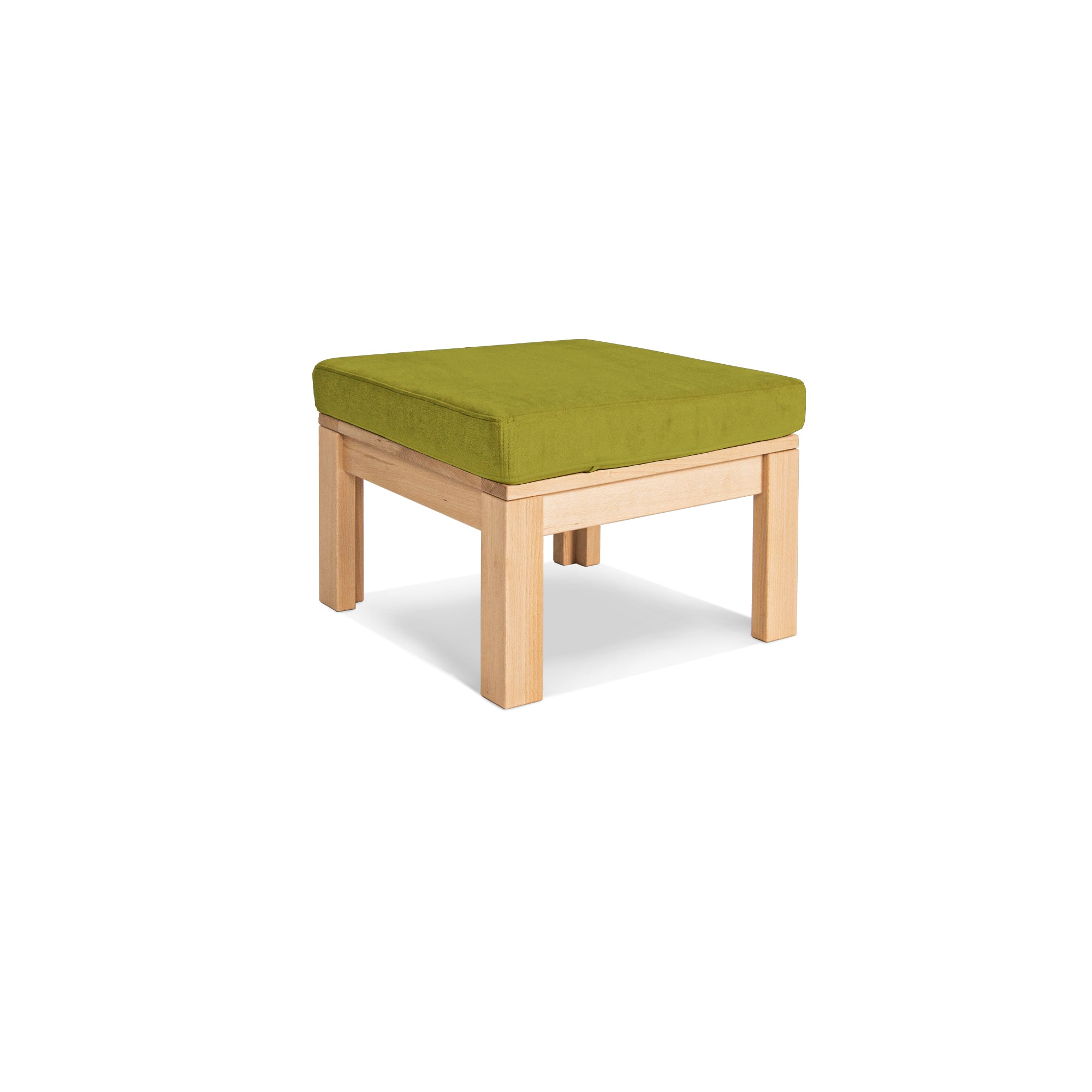 MEXICO Table Pouffe- Beech Wood fabric colour green