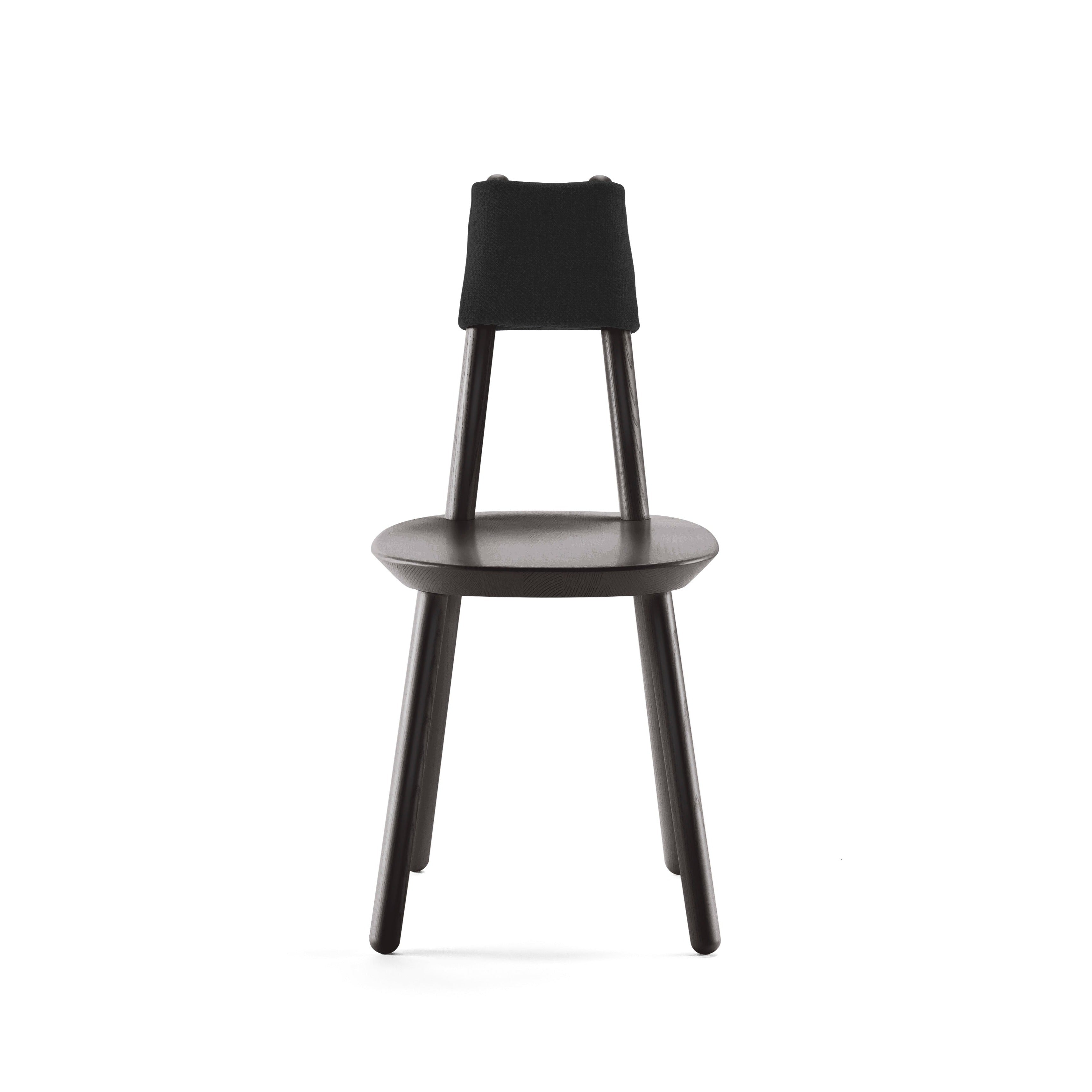 NAЇVE Chair solid ash-black frame-front view