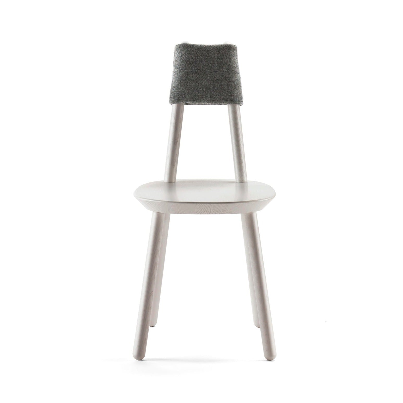 NAЇVE Chair solid ash-grey frame-anthracite backrest-front view