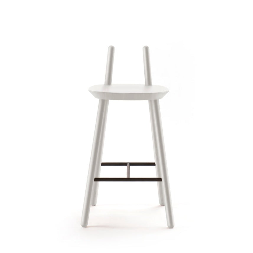 NAЇVE Semi Bar Stool-grey ash-front view