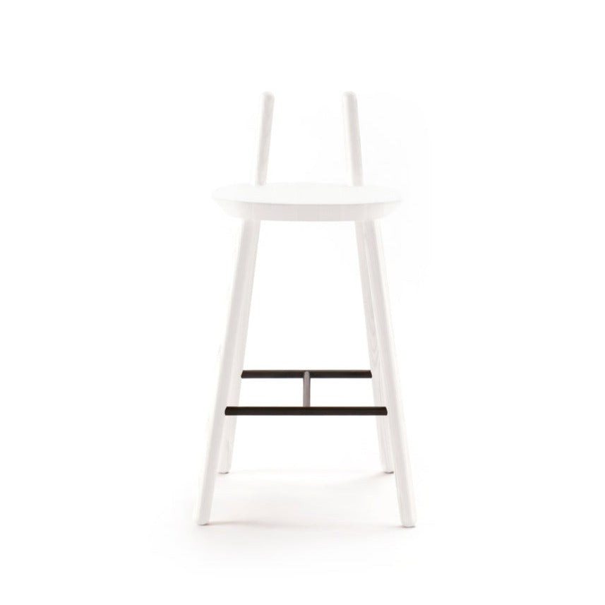 NAЇVE Semi Bar Stool-white ash-front view