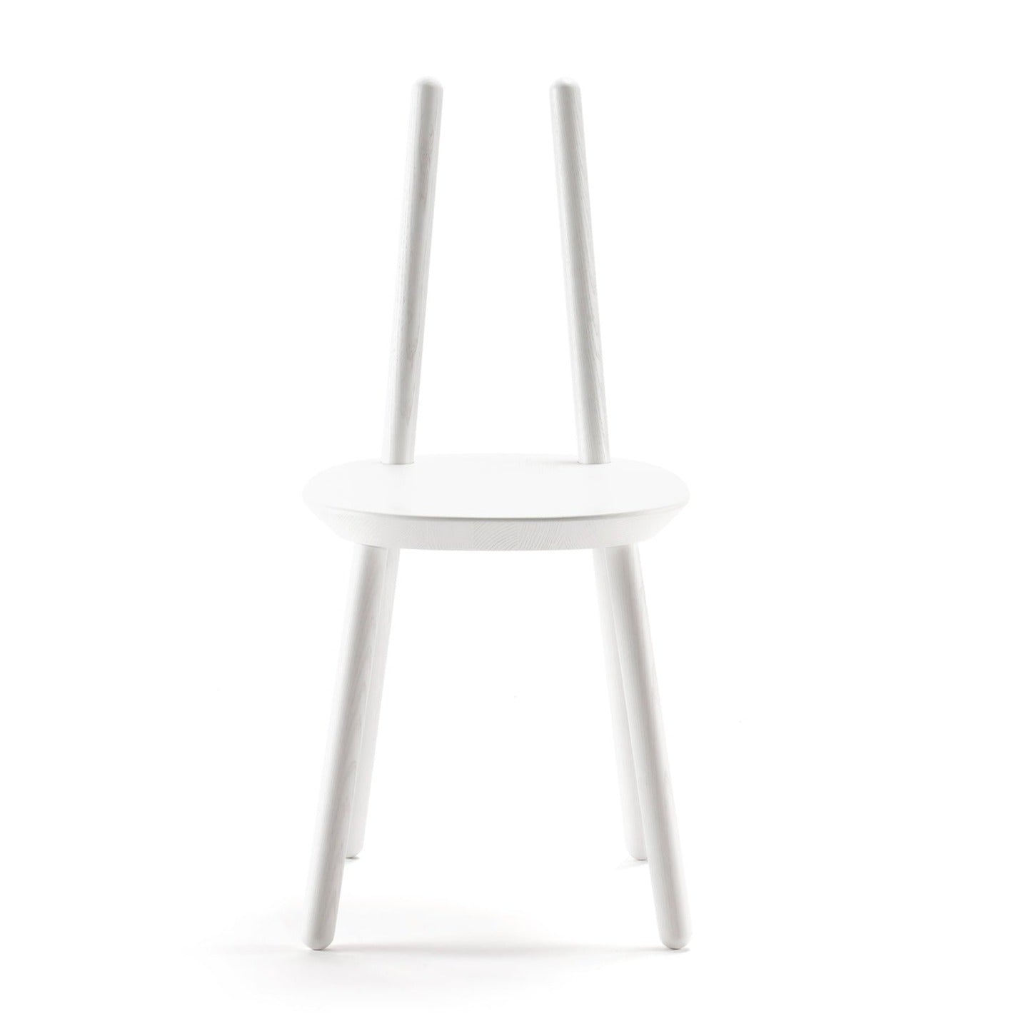 NAЇVE Chair solid ash white colour-without backrest