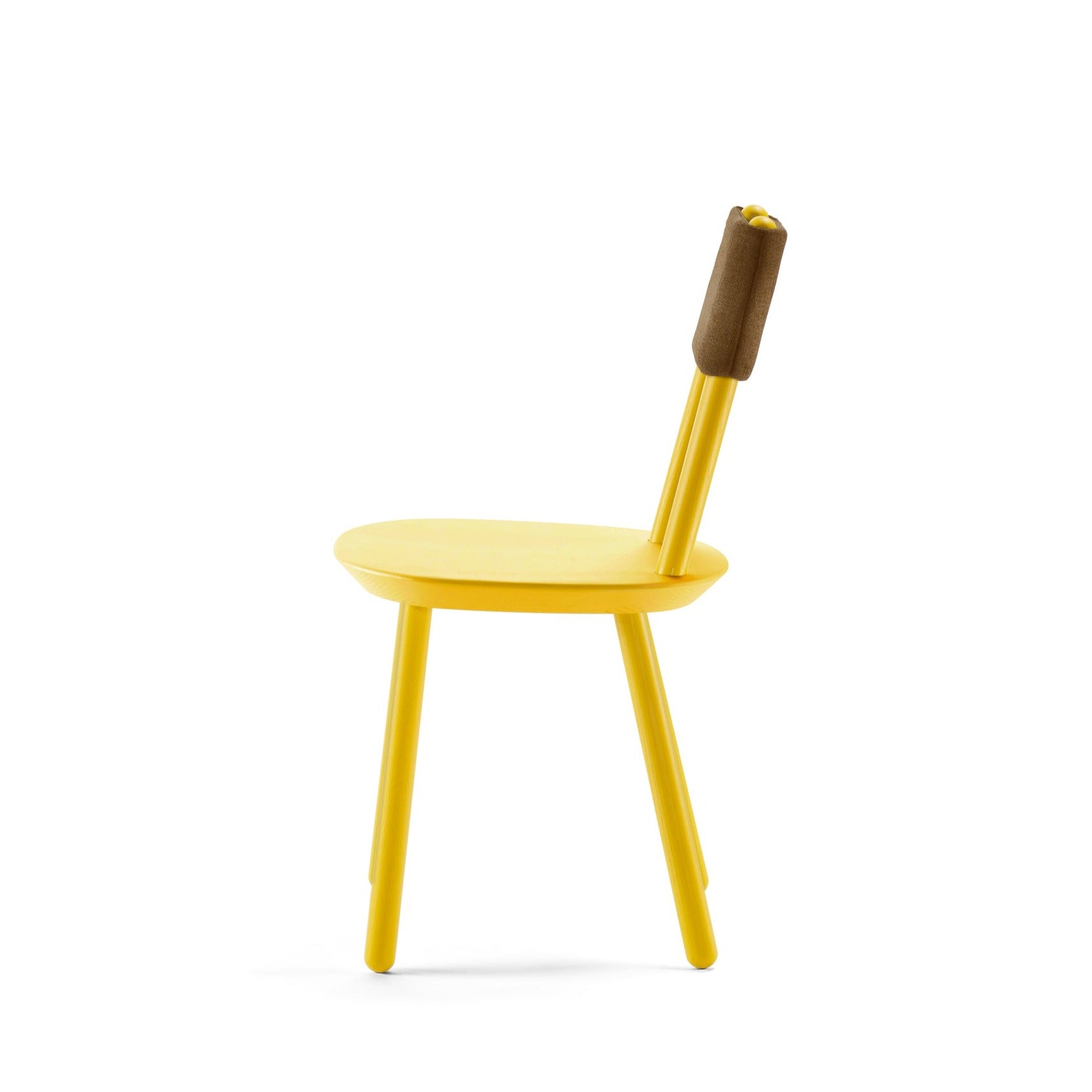 NAЇVE Chair solid ash yellow frame-side view