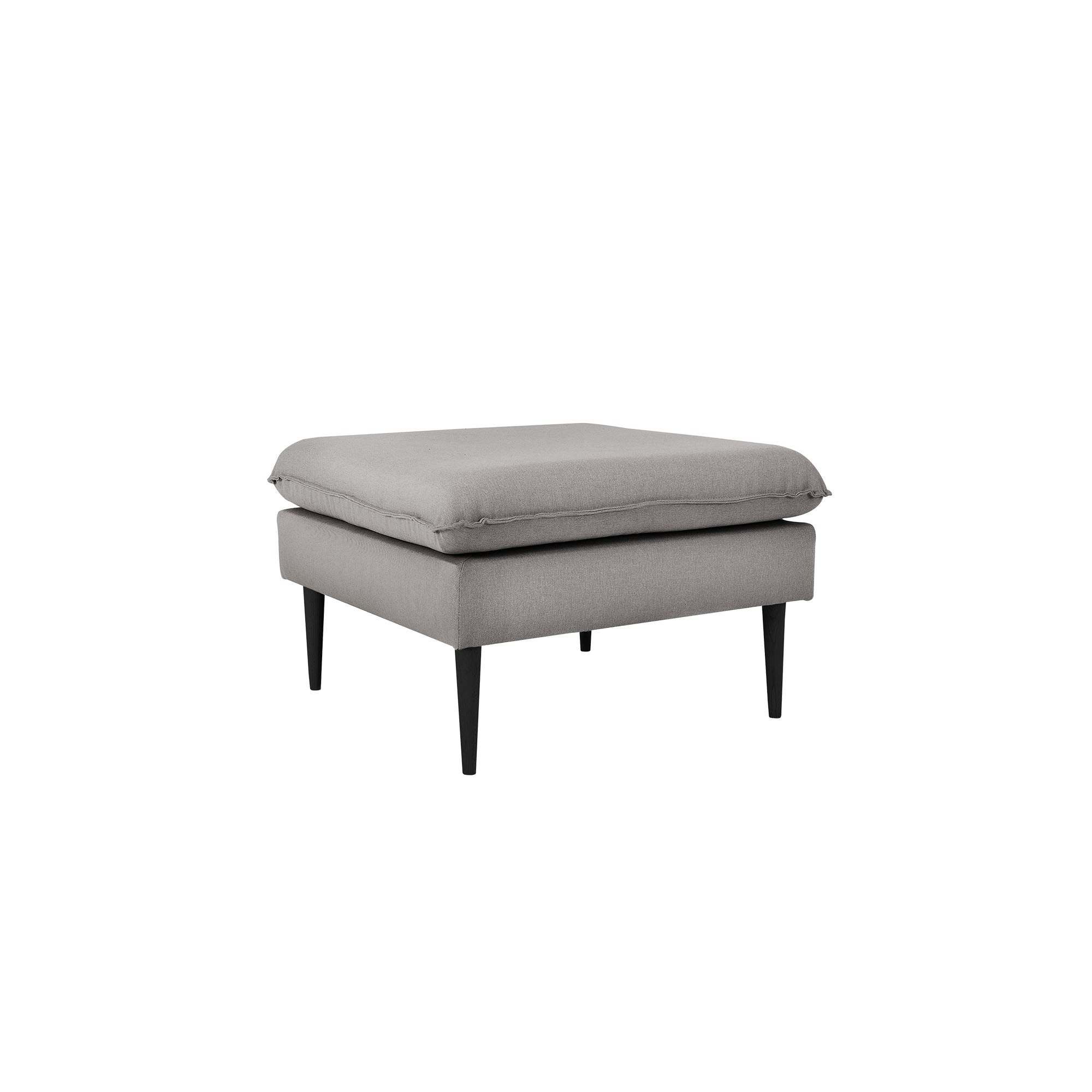 POSH Black Pouffe upholstery colour  steel grey