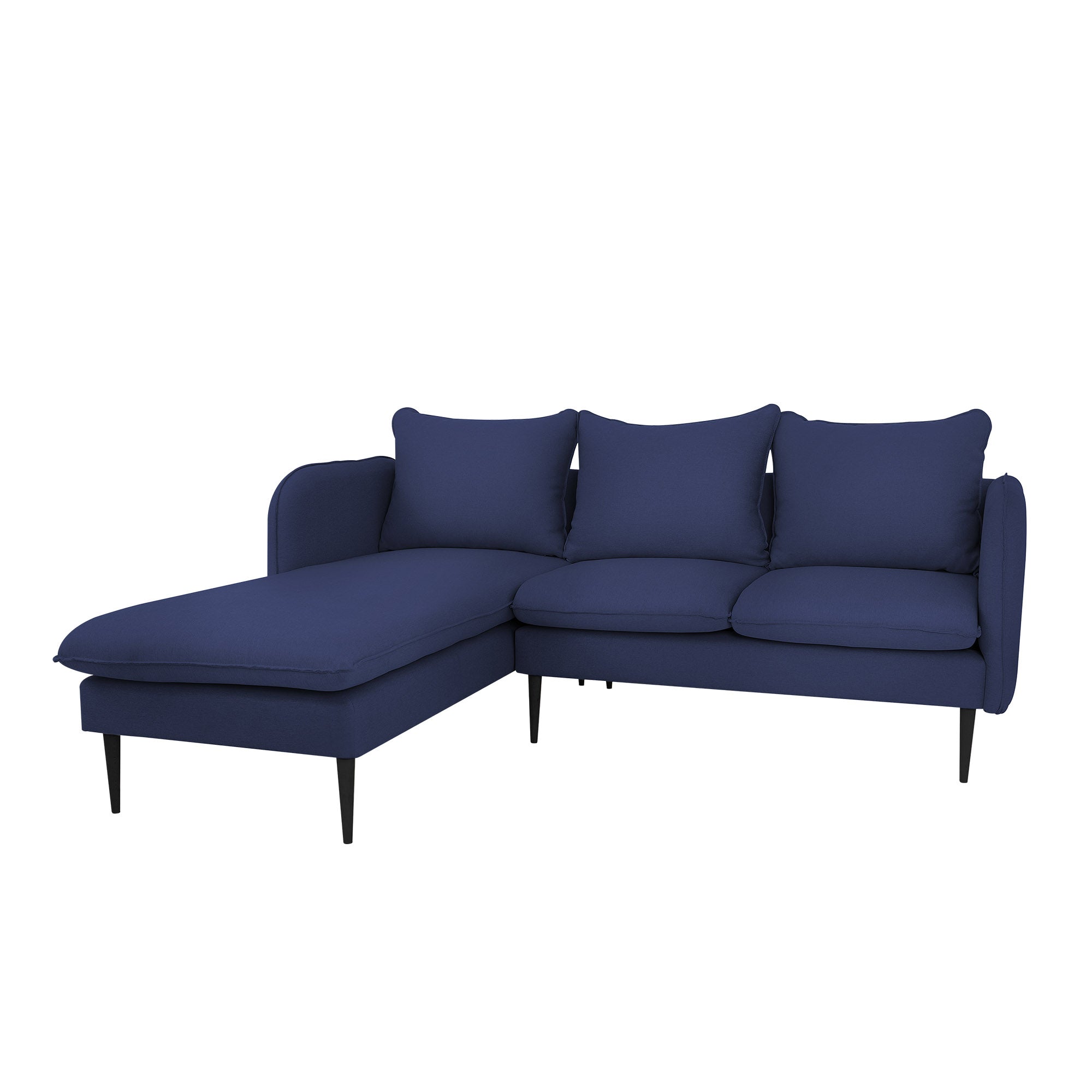POSH BLACK Corner Sofa Left-blue