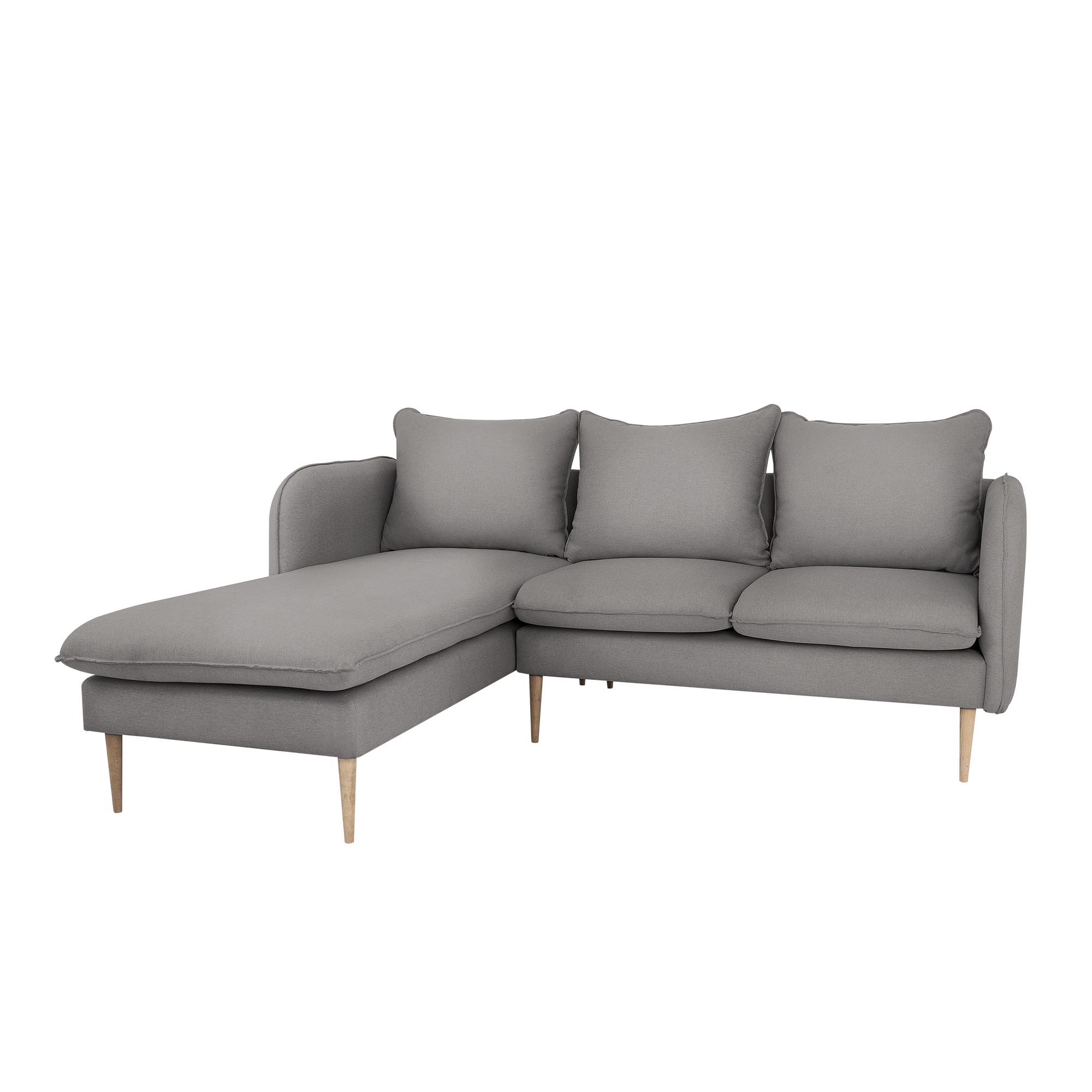 POSH WOOD Corner Sofa Left upholstery colour steel grey