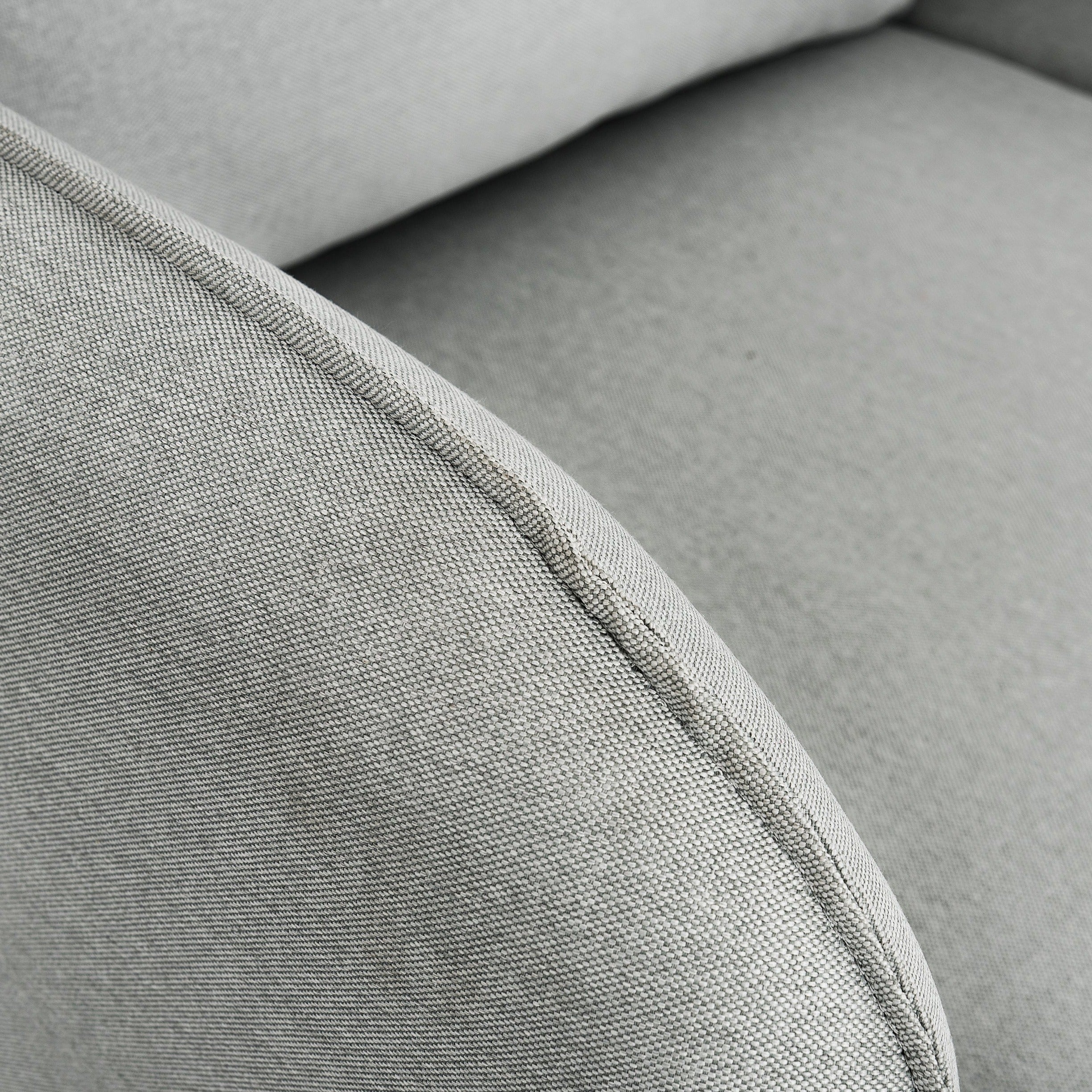 POSH BLACK Corner Sofa Right upholstery colour grey crop view