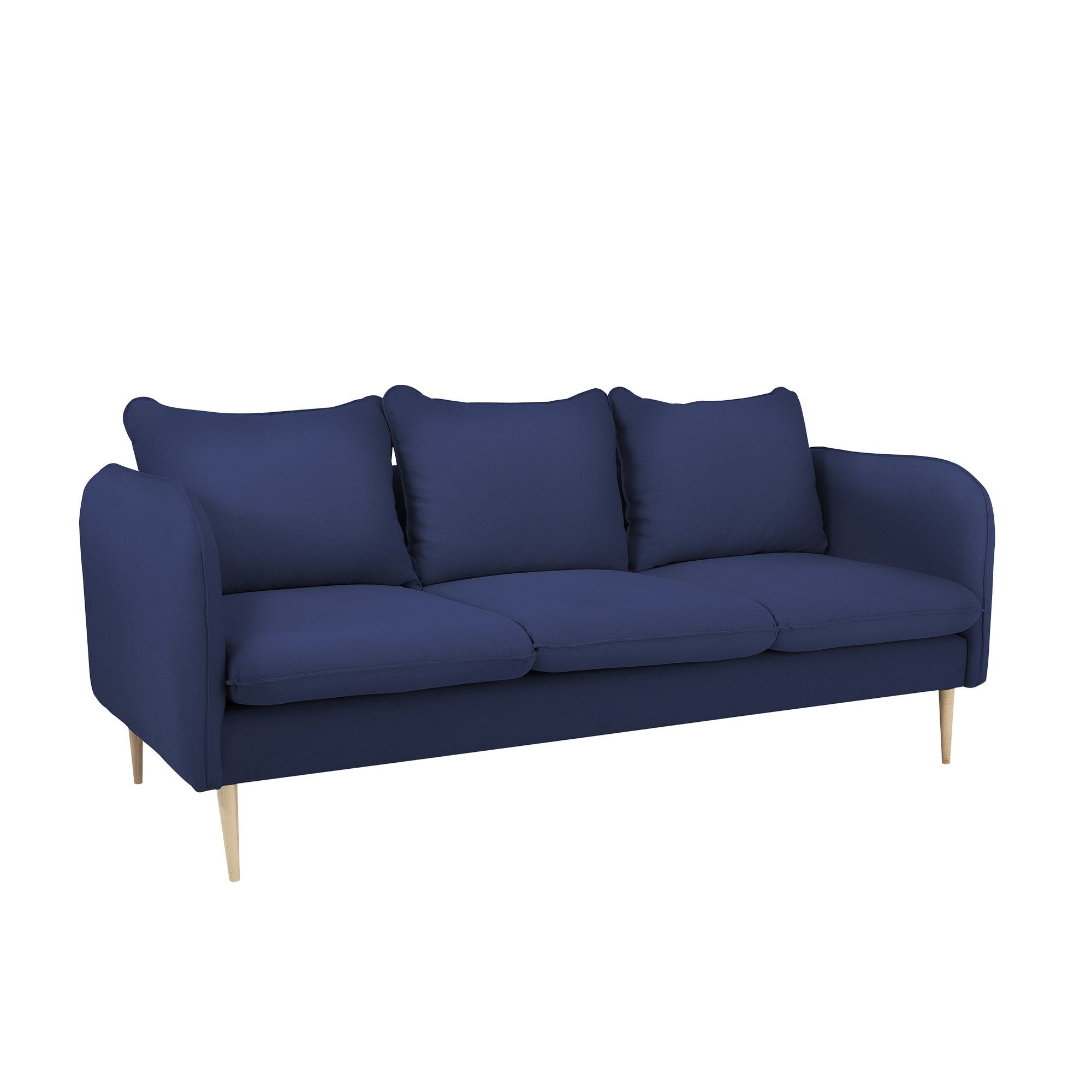 POSH WOOD Sofa 3 Seaters upholstery colour blue