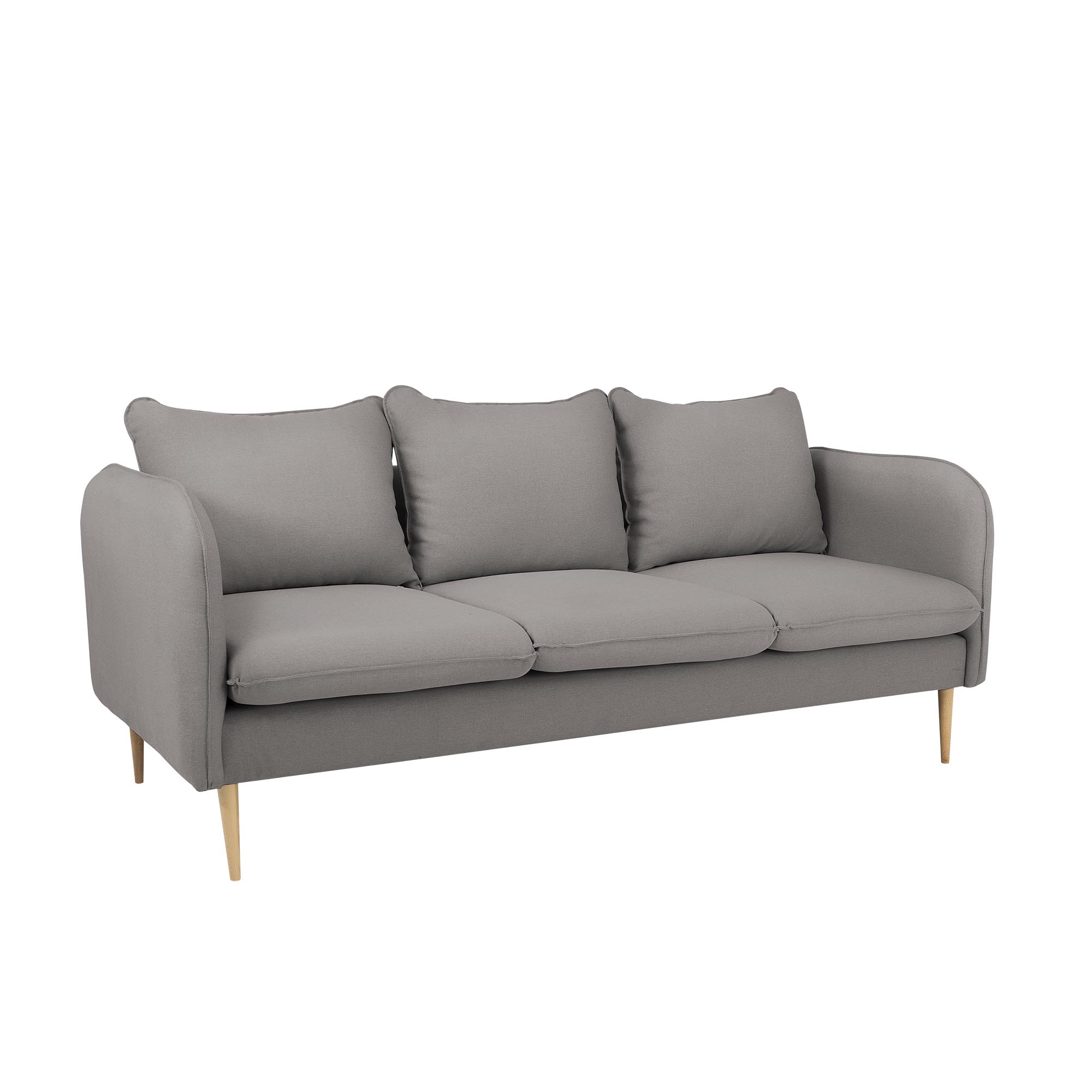 POSH WOOD Sofa 3 Seaters upholstery colour steel grey