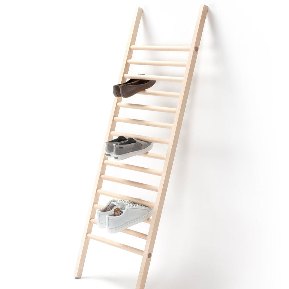 STEP UP Shoe Rack natural birch-large size interior view