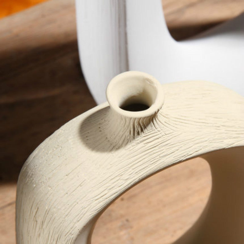 Vaso vintage in ceramica spazzolata in stile nordico
