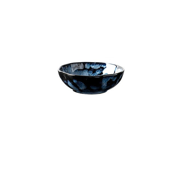 Set di 2 ciotole di riso in ceramica giapponese, bronzo e blu - AOI BURONZU