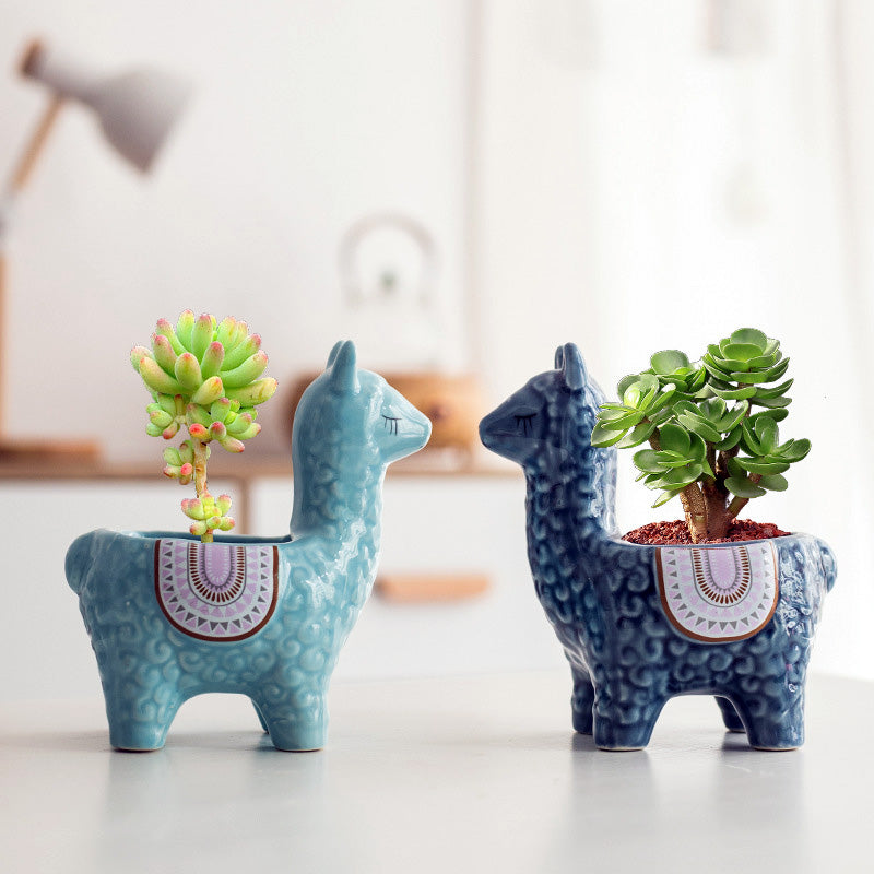 Vaso di fiori di alpaca in ceramica stile europeo