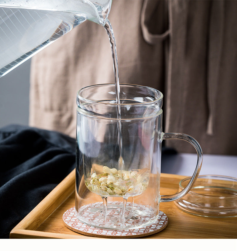 Tazza di vetro per infusore di tè