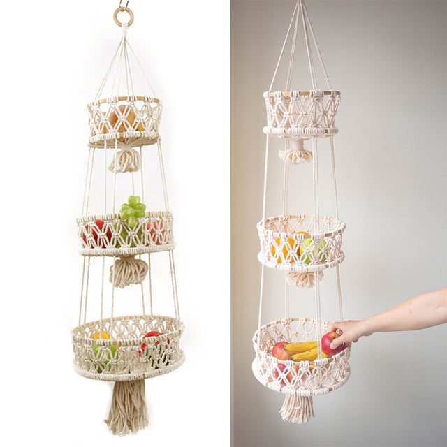 Cesto appeso Macrame