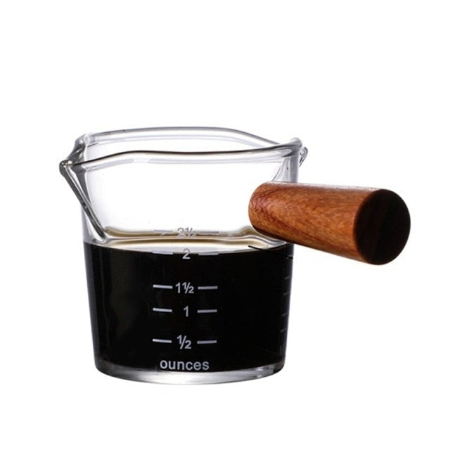 Tazza dosatrice per espresso in vetro resistente al calore