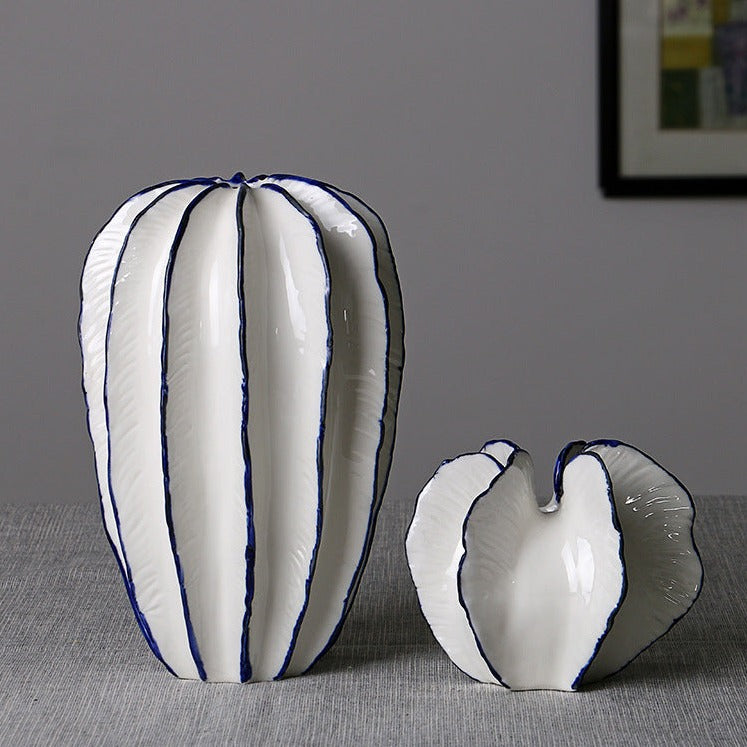 Vaso decorativo in ceramica Carambola