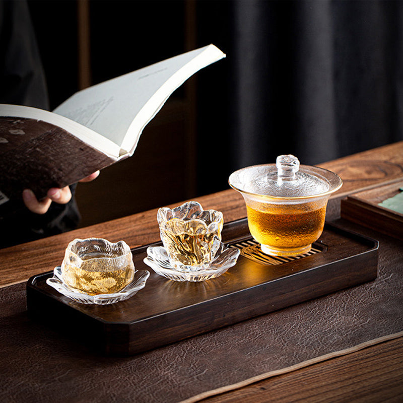 Tazza da tè in vetro addensato fatta a mano in stile giapponese