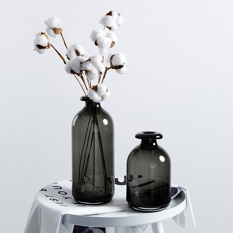 Vasi di vetro nero nordico per la decorazione del soggiorno