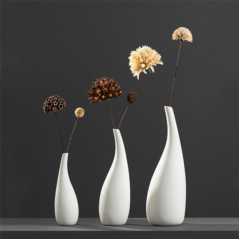 Vaso di fiori in ceramica opaca in stile nordico
