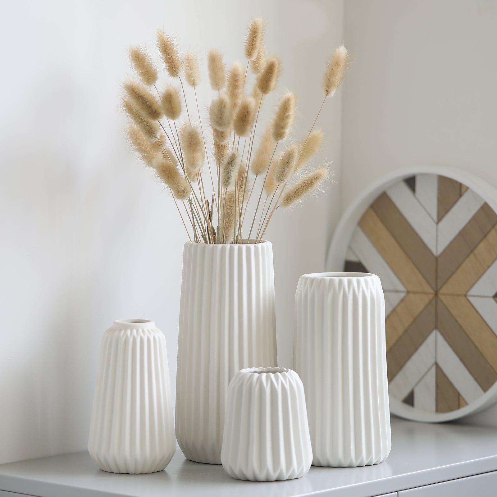 Vaso nordico in ceramica bianca Vasi per fiori