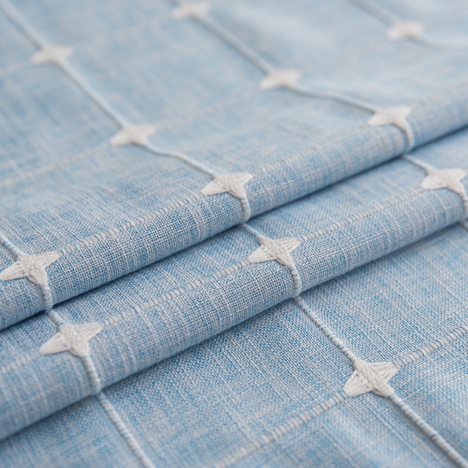 Tovaglia in lino di cotone con ricamo rettangolare in stile giapponese