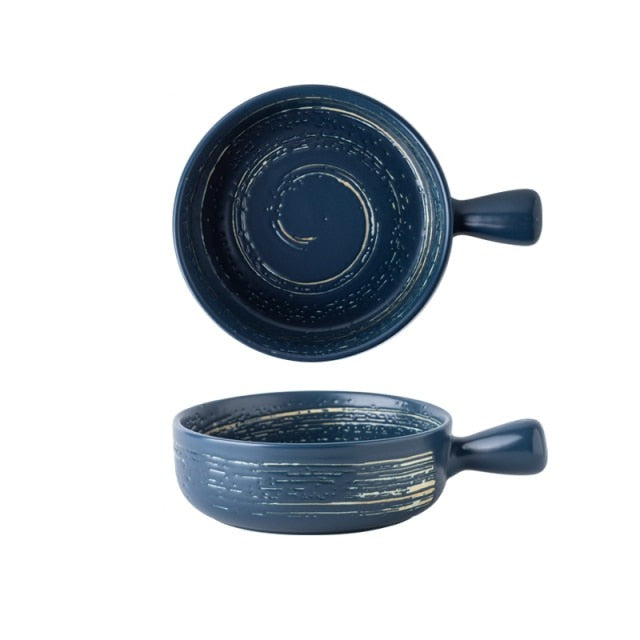 Ciotole in ceramica nordica con manico elegante